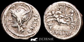L. Julius L. f. Caesar Silver Denario 3,80 g., 17 mm Rome 103 AD GVF+