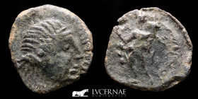 Hispain Julius Caesar times Bronze Semis 3.68 g., 18 mm. Corduba 44 BC Good very fine (MBC)