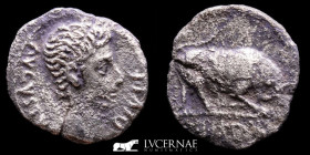 Augustus Silver Denarius 2.84 g. 18 mm. Lugdunum 15-13 BC. gVF