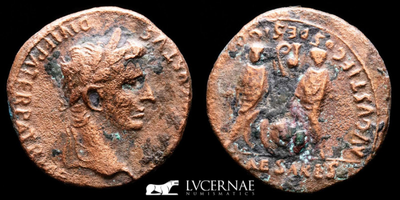 Augustus Silvered Fouree denarius 3,17 g. 18 mm. Lugdunum 2 B.C.- 4 A.D GVF
Rom...