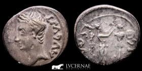 Augustus Silver Quinarius 1.82 g., 12 mm. Emerita 25-23 B.C. Good very fine