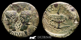 Augustus Agrippa Bronze Dupondius 12,32 g., 27 mm. Nemausus 27 BC -14 AD nEF