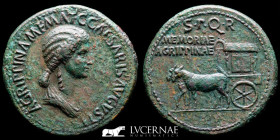 Agrippina Bronze Sestertius 28.30 g., 37 mm. Rome 37-41 AD. nEF