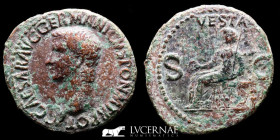 Caligula Bronze As 9.44 g., 30 mm. Rome 37-38 A.D. gVF