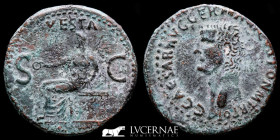 Caligula Bronze As 10.16 g., 28 mm. Rome 37-38 A.D. gVF