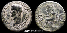 Caligula Bronze As 13.00 g., 29 mm. Rome 37-38 A.D. gVF