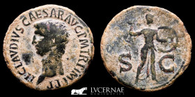 Claudius I Bronze As 11.02 g., 30 mm. Rome 41-50 A.D. gVF