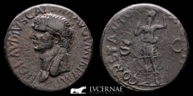 Claudius I Bronze As 12,48 g. 28 mm. Rome 41-50 A.D. gVF