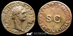 Domitian Bronze Dupondius 13.57 g., 29 mm. Rome 87 A.D. Good very fine