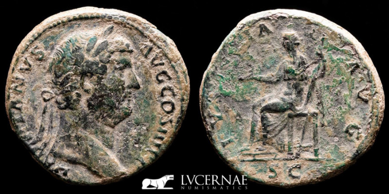 Hadrian 117-138 A.D. Bronze Æ Sestertius 22.75 g. 31 mm. Rome 132-135 AD Good ve...