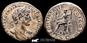 Hadrian Æ Bronze Sestertius 28.69 g. 35 mm. Rome 125/8 AD Good very fine (MBC+)