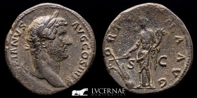 Hadrian 117-138 AD Bronze Sestertius 23.66 g. 30 mm. Rome 134-138 A.D. Good very fine (MBC+)