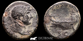 Hadrian Bronze As 11.83 g., 25 mm. Rome 117-138 A.D. Good very fine