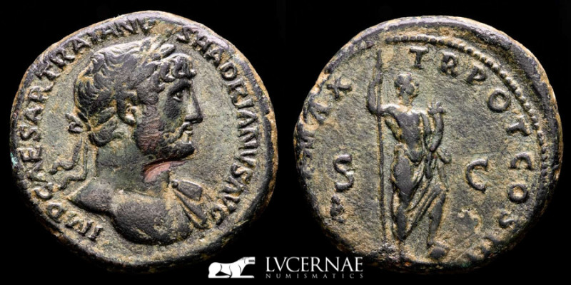 Hadrian Æ Bronze As 11.96 g, 27 mm Rome 119-122 A.D. gVF
Roman Empire - Hadrian...