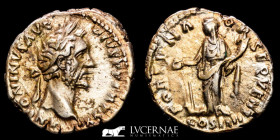 Antoninus Pius Bronze Denarius 3,28 g., 18 mm. Rome 158-159 A.D. EF-