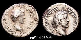 Antoninus Pius with Marcus Aurelius silver Denarius 3.24 g., 19 mm. Rome 138 AD Good very fine