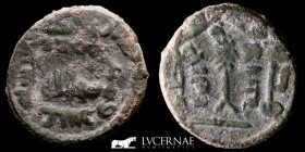 Governors of al-Andalus bronze Fals 7,38 g., 22 mm Al-Andalus 110 H. (728 d.C.) GVF