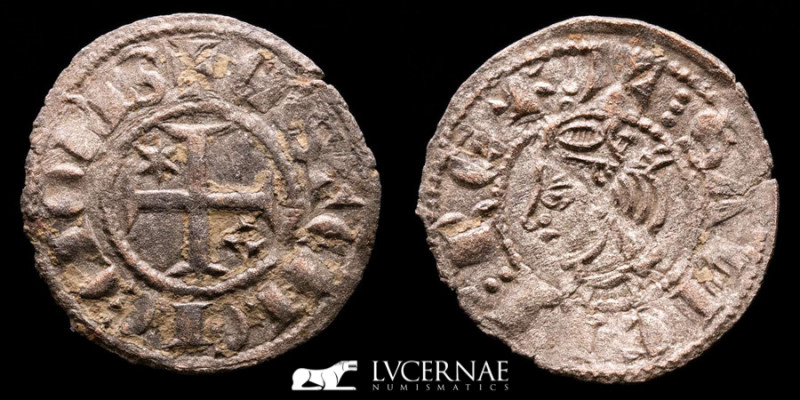 Sancho IV Billon Miaja coronada 0,69 g. 16 mm mintmark star 1284-1295 Good very ...