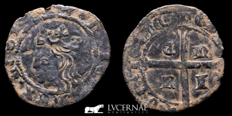 Enrique II Billon Cruzado 1.15 g, 20 mm. Uncertain mint 1368 - 1379 Good very fi...