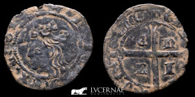 Enrique II Billon Cruzado 1.15 g, 20 mm. Uncertain mint 1368 - 1379 Good very fine