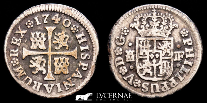 Spain - Felipe V (1700-1746) Bronze 1/2 real 1,24 g. 16 mm. Madrid 1740 gVF
Spa...