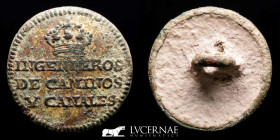 Idp War Spain Bronze Button 20 mm Spain 1808-1814 Good very fine