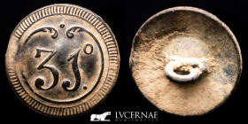 Spain Copper Military Button 15 mm. - 1820-1850 gVF