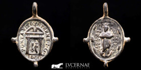 Religious Bronze Medal 25x18 mm 1600 gVF