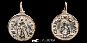 Religious Bronze Medal 21x14 mm. 1625 gVF