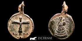Religious Bronze Medal 19x13 mm. XVI-XVII c. gVF