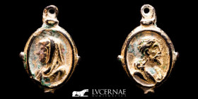 Religious Bronze Medal 19x12 mm. XVI-XVII c. gVF
