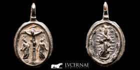 Religious Bronze Medal 21x12 mm. XVI-XVII c. gVF