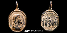 Religious Bronze Medal 23x14 mm XVI-XVII centuries. gVF