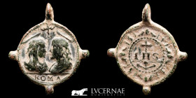 Religious Bronze Medal 25x21 mm. XVI-XVII c. gVF