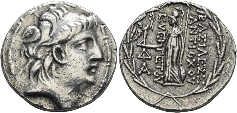 Tetradrachm AR
Seleukid Kings of Syria, Antiochos VII Euergetes (Sidetes), 138-...