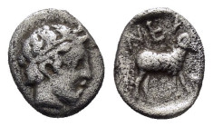 Obol AR
Troas, Neandria, 4th century BC, Laureate head of Apollo right / NEAИ, Ram standing right within incuse square
7 mm, 0,42 g
SNG Ashmolean 1...