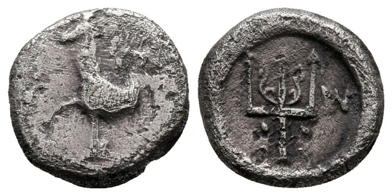 Hemidrachm AR
Thrace, Byzantion, c. 387-340 BC
12 mm, 1,69 g