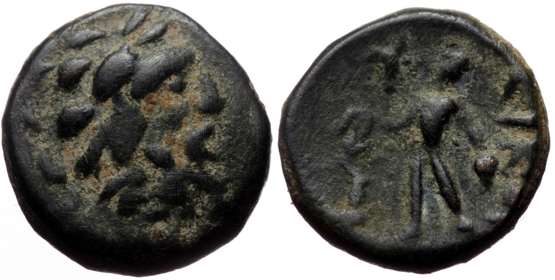 Bronze Æ
Lycaonia, Iconium, 1st century BC, Laureate head of Zeus right / ΕΙΚΟΝ...
