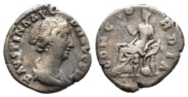 Denarius Ar
Faustina II (147-175), Rome, AD 145-161, FAVSTINA AVG PII AVG FIL, draped bust right / CONCORDIA, Concordia seated left, holding flower a...