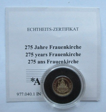 50 Jahre Anlage Münze, Gold 333/1000
0,50 g