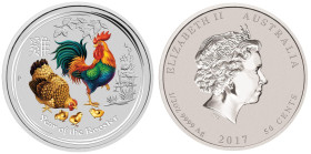 ½ OZ AR
Australia, Rooster, 50 Cents, 2017
15,60 g