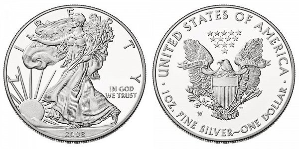 1 OZ AR
USA, Walking Liberty / Eagle
2008
40 mm, 31,10 g