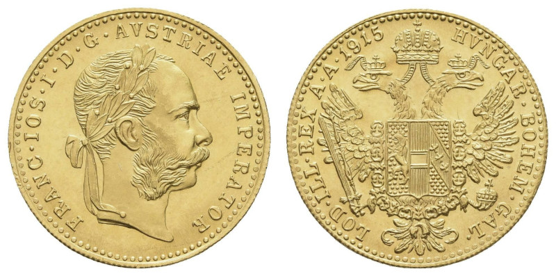 Ducat AV
Austria, Franz Joseph, restrike, 1915, Gold 900/1000
3,40 g