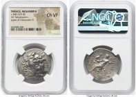 THRACE. Mesambria. Ca. 280-225 BC. AR tetradrachm (30mm, 12h). NGC Choice VF. Posthumous issue in the name and types of Alexander III the Great of Mac...