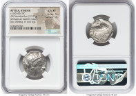 ATTICA. Athens. Ca. 440-404 BC. AR tetradrachm (24mm, 17.21 gm, 7h). NGC Choice XF 5/5 - 3/5. Mid-mass coinage issue. Head of Athena right, wearing ea...