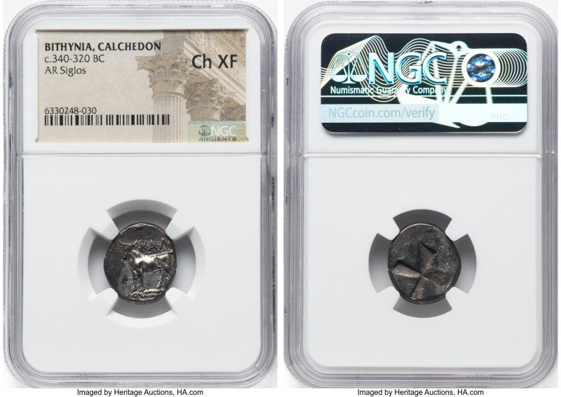 BITHYNIA. Calchedon. Ca. 4th century BC. AR siglos (18mm). NGC Choice XF. Persic...