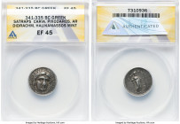 CARIAN SATRAPS. Pixodarus (ca. 341-336/5 BC). AR didrachm (19mm, 12h). ANACS XF 45. Laureate bust of Apollo facing, turned slightly right, hair parted...