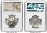 PHOENICIA. Aradus. Ca. 245-165 BC. AR tetradrachm (29mm, 12h). NGC Choice VF. Posthumous issue in the name and types of Alexander III the Great of Mac...