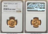 George V gold Sovereign 1920-P MS64 NGC, Perth mint, KM29, S-4001. HID09801242017 © 2022 Heritage Auctions | All Rights Reserved
