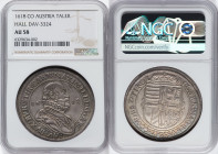 Archduke Maximilian Taler 1618-CO AU58 NGC, Hall mint, KM227.1, Dav-3324. HID09801242017 © 2022 Heritage Auctions | All Rights Reserved